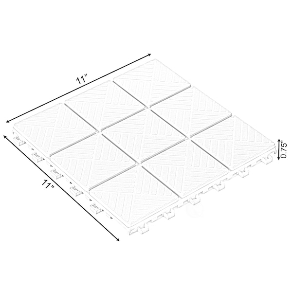Gardenised Gray Interlocking Garden Path Tiles Outdoor Flooring Decorative Floor Grass Paver, PK 5 - QI004107.5