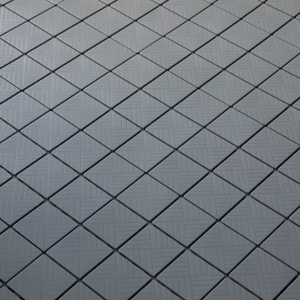 Gardenised Gray Interlocking Garden Path Tiles Outdoor Flooring Decorative Floor Grass Paver, PK 5 - QI004107.5