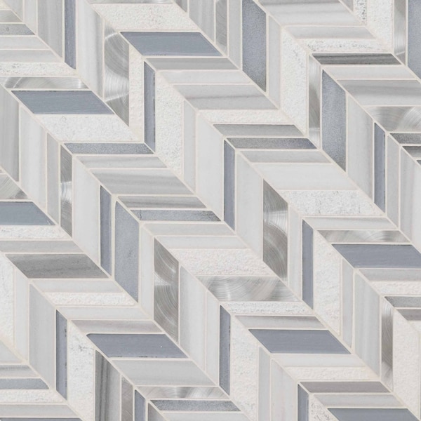 Msi Harlow Chevron SAMPLE Glass Mosaic Wall Tile - ZOR-MD-0417-SAM