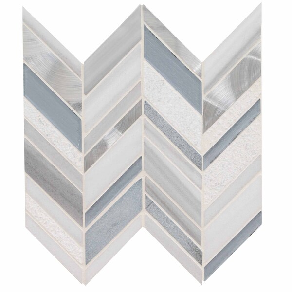 Msi Harlow Chevron SAMPLE Glass Mosaic Wall Tile - ZOR-MD-0417-SAM