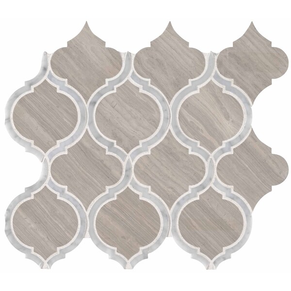 Msi White Quarry Savona SAMPLE Honed Marble Mesh-Mounted Mosaic Tile - ZOR-MD-0224-SAM