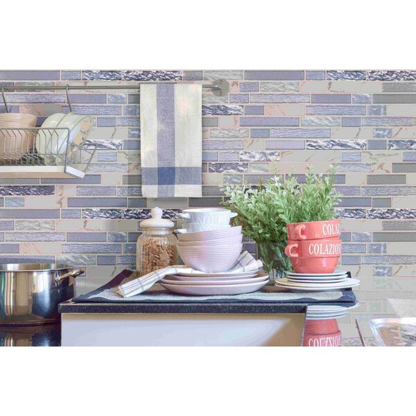 Msi Whistler Ice Interlocking SAMPLE Glass Mesh-Mounted Mosaic Tile - ZOR-MD-0156-SAM