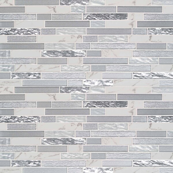 Msi Whistler Ice Interlocking SAMPLE Glass Mesh-Mounted Mosaic Tile - ZOR-MD-0156-SAM