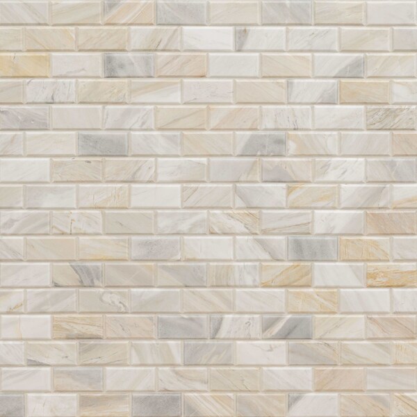 Msi Athena Gold SAMPLE Honed & Beveled Marble Mosaic Tile - ZOR-MD-0386-SAM