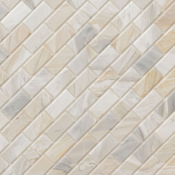 Msi Athena Gold SAMPLE Honed & Beveled Marble Mosaic Tile - ZOR-MD-0386-SAM