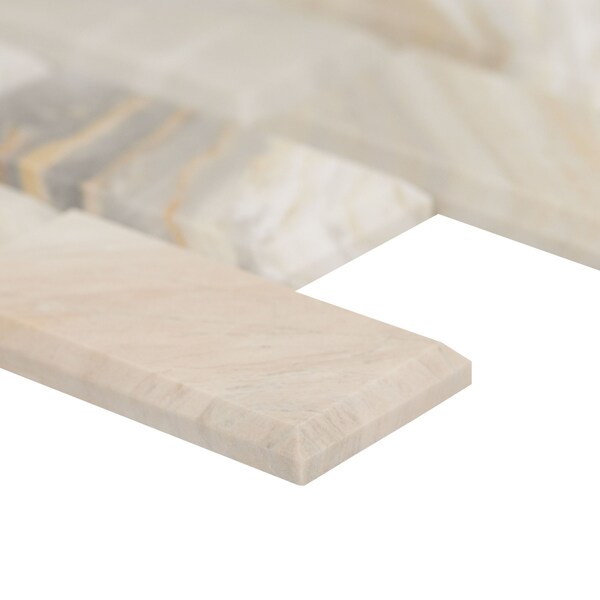 Msi Athena Gold SAMPLE Honed & Beveled Marble Mosaic Tile - ZOR-MD-0386-SAM