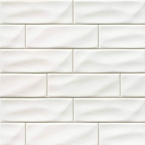 Msi Whisper White 4 In. X 12 In. Glazed Ceramic Handcrafted Subway Tile, 15PK - ZOR-MD-0250
