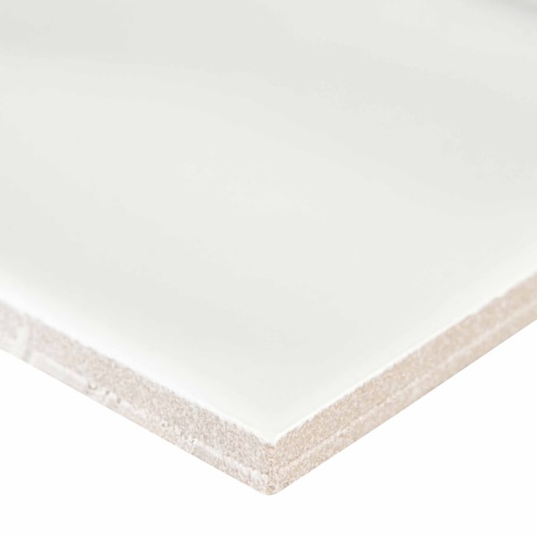 Msi Whisper White 4 In. X 12 In. Glazed Ceramic Handcrafted Subway Tile, 15PK - ZOR-MD-0250