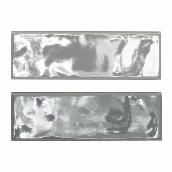 Msi Urbano Graphite Bullnose SAMPLE Glossy Ceramic Wall Tile - ZOR-PT-TR-0184-SAM
