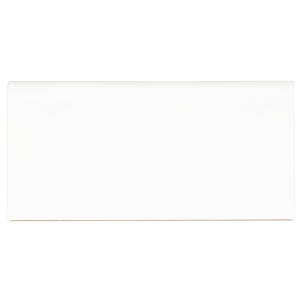 Msi Metro White Bullnose 3'' X 6'' Glossy Ceramic Wall Tile, 20PK - ZOR-PT-TR-0254