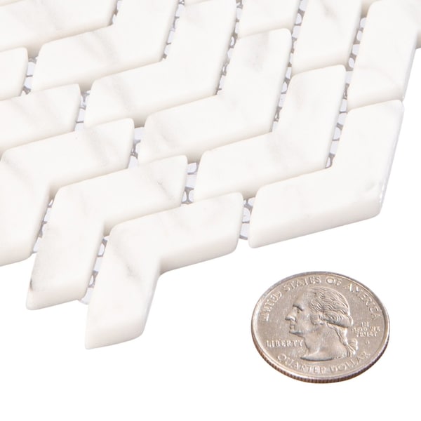 Andova Tiles ANDOVA TILES Sansill 0.5" x 1.5" Glass Herringbone Mosaic Tile - ANDSAN220