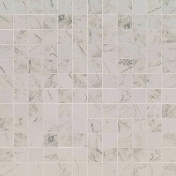 Msi Pietra Carrara 12 In. X 12 In. X 10 Mm Matte Porcelain Mesh-Mounted Mosaic Floor And Wall Tile, 8PK - ZOR-PT-0144