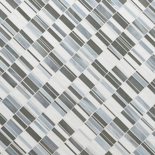 Msi Citi Stax Lapis 12 In. X 12 In. X 3 Mm Textured Glass Film Face Mosaic Tile, 10PK - ZOR-MD-0367