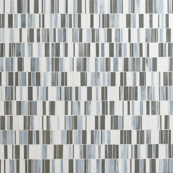 Msi Citi Stax Lapis 12 In. X 12 In. X 3 Mm Textured Glass Film Face Mosaic Tile, 10PK - ZOR-MD-0367