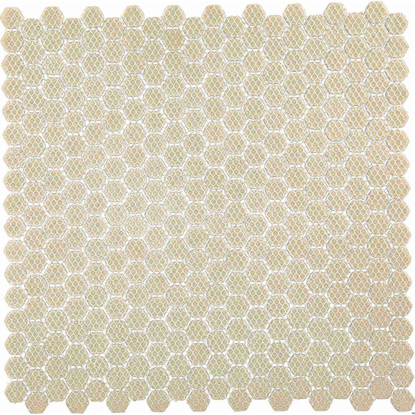 Daltile Starcastle 5/8'' Mini Hexagon Glass Wall and Floor Mosaic, 15PK - SC76MINIHEXMSMT