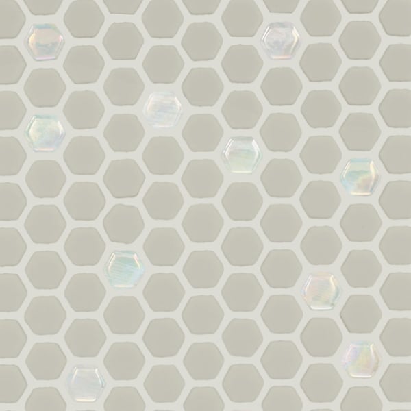 Daltile Starcastle 5/8'' Mini Hexagon Glass Wall and Floor Mosaic, 15PK - SC76MINIHEXMSMT