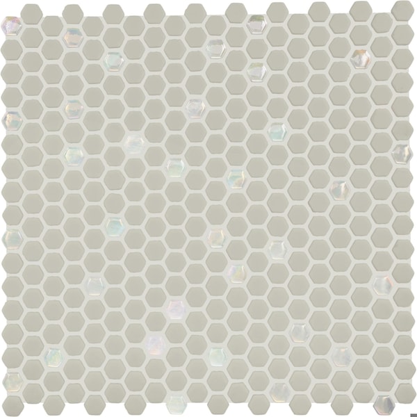 Daltile Starcastle 5/8'' Mini Hexagon Glass Wall and Floor Mosaic, 15PK - SC76MINIHEXMSMT