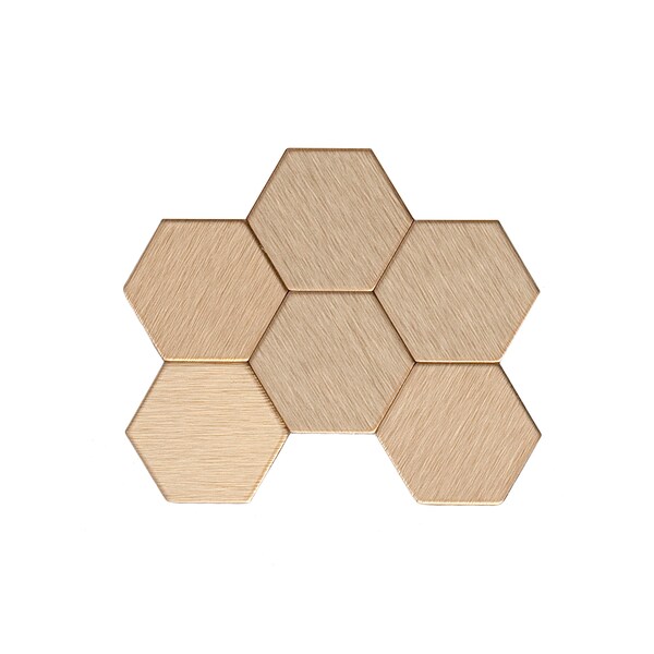 Aspect Metal Backsplash 11X4 Honeycomb Bru, PK 3 - A9851