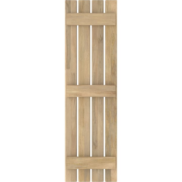Ekena Millwork Americraft 4-Board (3 Batten) Exterior Real Wood Spaced Board-n-Batten Shutters, ARW401SB415X78UNH, PR - ARW401SB415X78UNH
