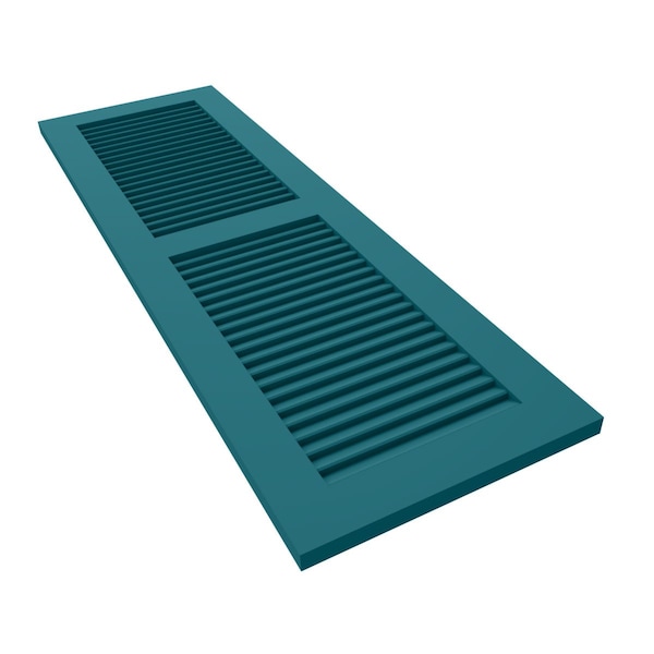 Ekena Millwork True Fit PVC, Two Equal Louver Shutters, Antigua, 18W x 32H, PR - TFP101LVF18X032AN