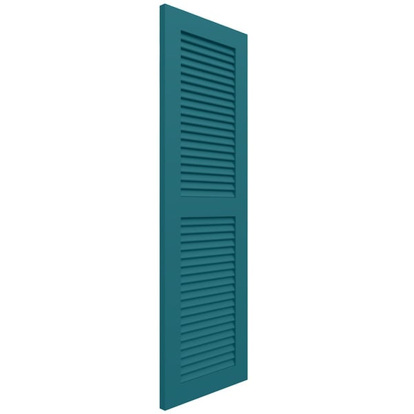 Ekena Millwork True Fit PVC, Two Equal Louver Shutters, Antigua, 18W x 32H, PR - TFP101LVF18X032AN