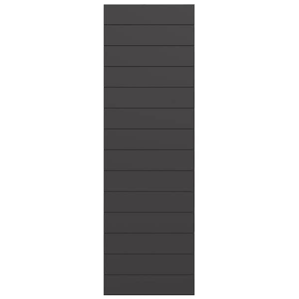 Ekena Millwork True Fit PVC Horizontal Slat Modern Style Fixed Mount Shutters, Shadow Mountain, 18W x 25H, PR - TFP001HZ18X025SM