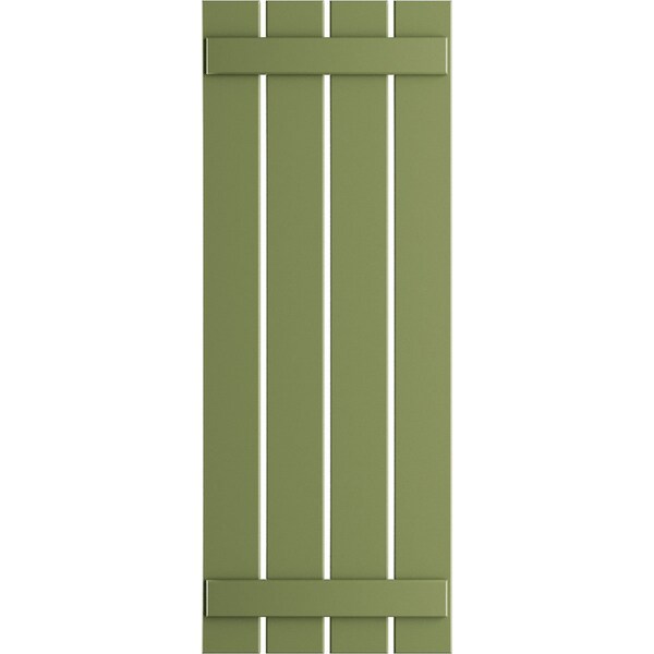 Ekena Millwork True Fit PVC Four Board Spaced Board-n-Batten Shutters, Moss Green , 23W x 64H, PR - TFP101SBF23X064MG