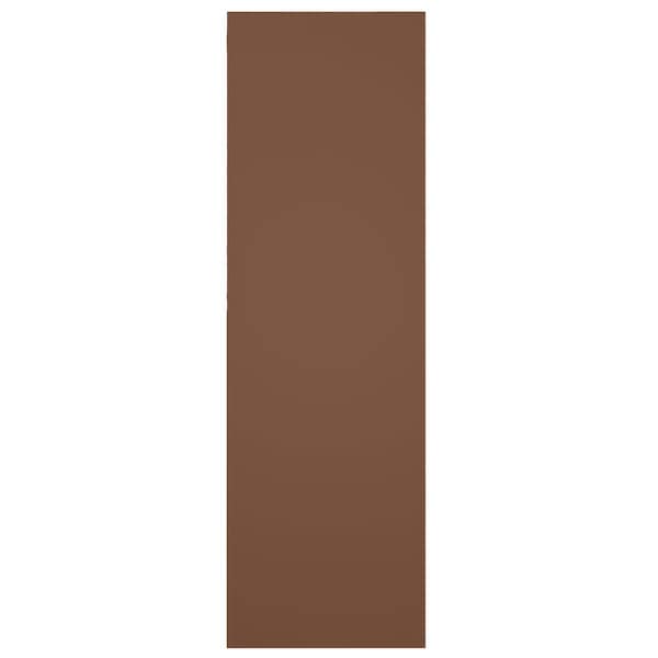 Ekena Millwork True Fit PVC San Juan Capistrano Mission Style Fixed Mount Shutters, Burnt Toffee, 12W x 64H, PR - TFP001SJ12X064BT