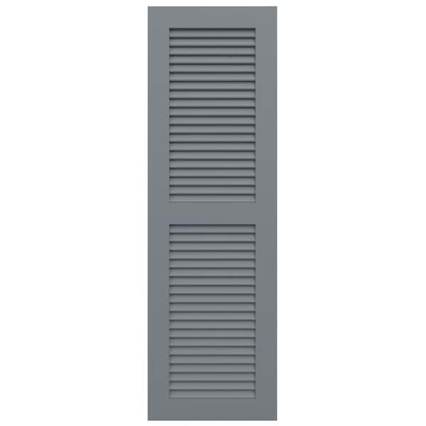 Ekena Millwork True Fit PVC Two Equal Louver Shutters, Ocean Swell, 18W x 51H, PR - TFP101LVF18X051CH