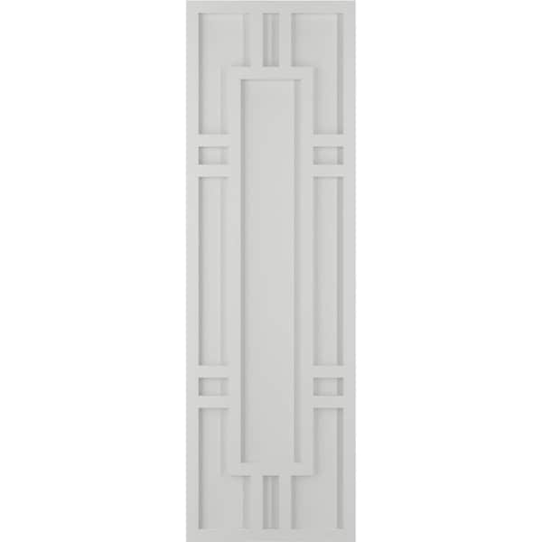 Ekena Millwork True Fit PVC Hastings Fixed Mount Shutters, Hailstorm Gray, 18W x 30H, PR - TFP001HS18X030ST
