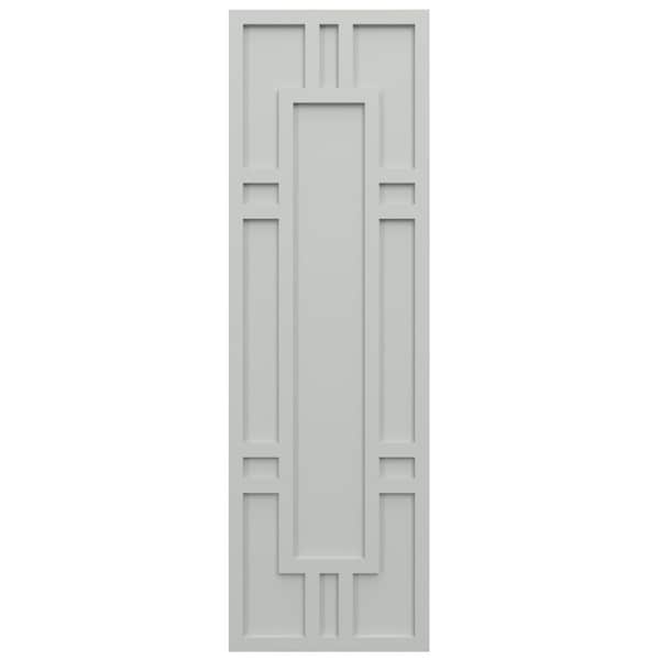 Ekena Millwork True Fit PVC Hastings Fixed Mount Shutters, Hailstorm Gray, 18W x 30H, PR - TFP001HS18X030ST