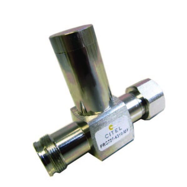 Citel Quarter Wave Stub, 690-2700 Mhz, 50 Ohm, 25Ka, 1500W, Conector macho-hembra 4310 - PRC727-4310/MF