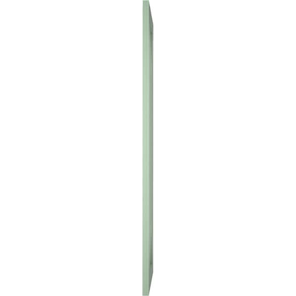 Ekena Millwork True Fit PVC San Carlos Mission Style Fixed Mount Shutters, Track Green, 15W x 79H, PR - TFP001SC15X079TG