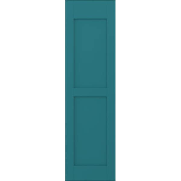 Ekena Millwork Americraft 2 Equal Flat Panel Exterior Real Wood Shutters, RW101FP15X72ANH, PR - RW101FP15X72ANH