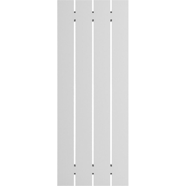 Ekena Millwork True Fit PVC Four Board Spaced Board-n-Batten Shutters, Unfinished , 23W x 44H, PR - TFP101SBF23X044UN