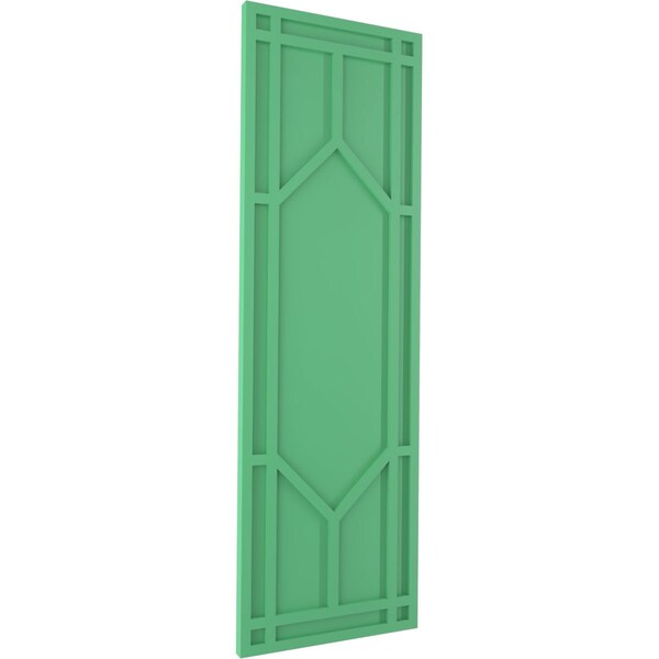Ekena Millwork True Fit PVC Shaker Fixed Mount Shutters, Lilly Pads, 12W x 63H, PR - TFP001SK12X063LP