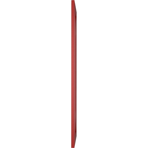 Ekena Millwork True Fit PVC San Carlos Mission Style Fixed Mount Shutters, Fire Red, 12W x 32H, PR - TFP001SC12X032BR