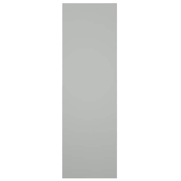 Ekena Millwork True Fit PVC Horizontal Slat Framed Modern Style Fixed Mount Shutters, Hailstorm Gray, 18W x 48H, PR - TFP001HF18X048ST