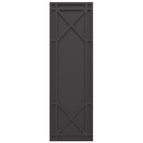 Ekena Millwork True Fit PVC Bungalow Fixed Mount Shutters, Shadow Mountain, 18W x 68H, PR - TFP001BG18X068SM