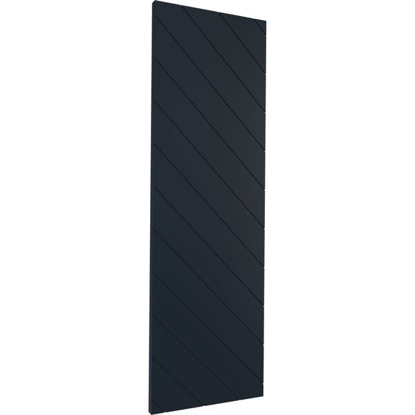 Ekena Millwork 12"W x 41"H True Fit PVC Diagonal Slat Modern Style Fixed Mount Shutters, Starless Night BluePair) - TFP001DG12X041OB