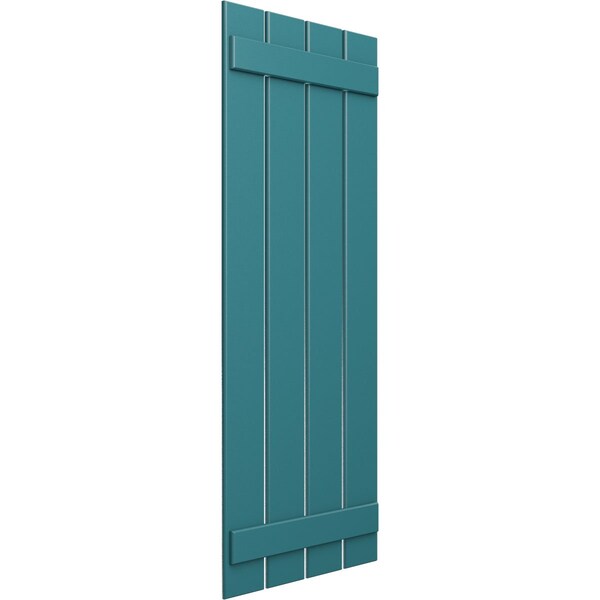 Ekena Millwork True Fit PVC, Four Board Spaced Board-n-Batten Shutters, Antigua , 23W x 47H, PR - TFP101SBF23X047AN