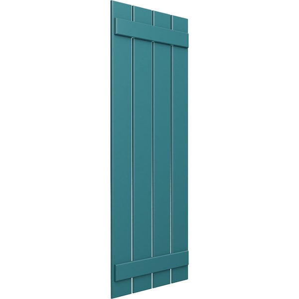 Ekena Millwork True Fit PVC, Four Board Spaced Board-n-Batten Shutters, Antigua , 23W x 47H, PR - TFP101SBF23X047AN