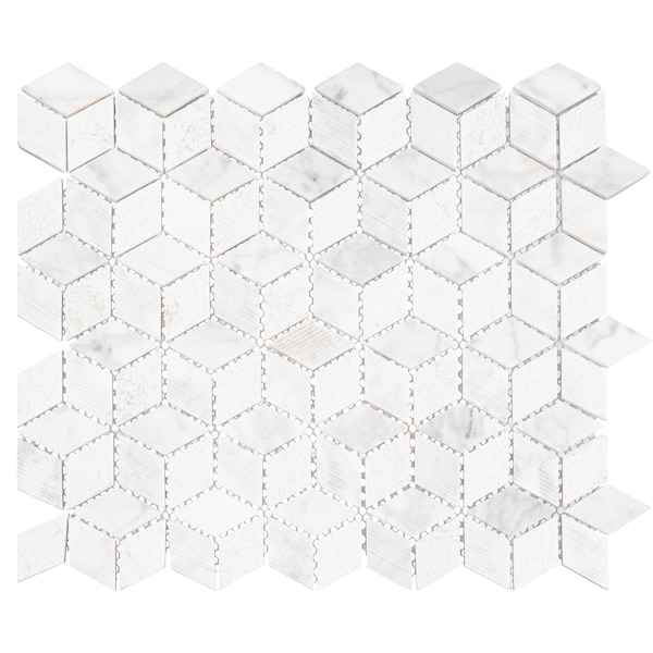 Andova Tiles ANDOVA TILES Cubit 1" x 2" Marble Grid Mosaic Wall & Floor Tile - ANDCUB325