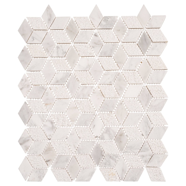 Andova Tiles ANDOVA TILES Cubit 1" x 2" Marble Grid Mosaic Wall & Floor Tile - ANDCUB325