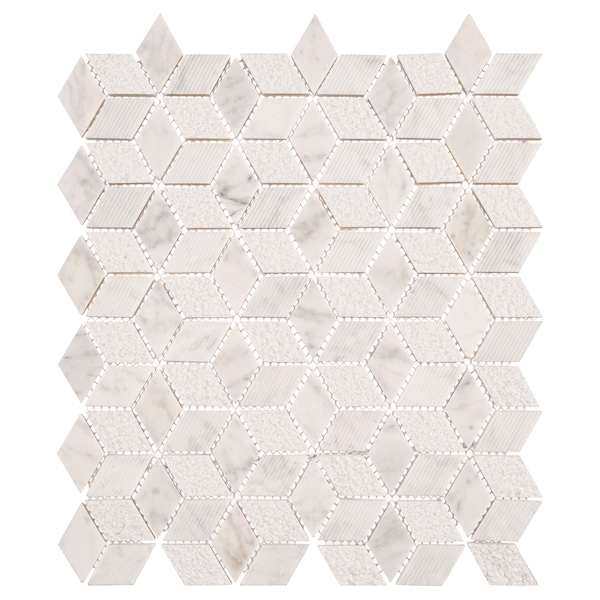 Andova Tiles ANDOVA TILES Cubit 1" x 2" Marble Grid Mosaic Wall & Floor Tile - ANDCUB325
