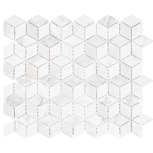 Andova Tiles ANDOVA TILES Cubit 1" x 2" Marble Grid Mosaic Wall & Floor Tile - ANDCUB325