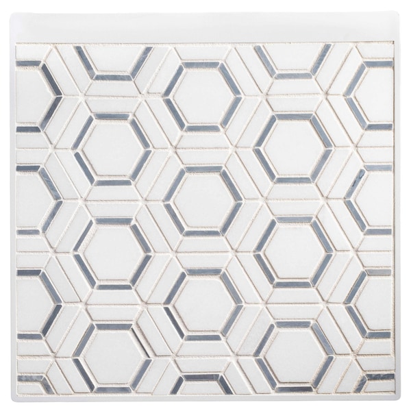 Andova Tiles ANDOVA TILES Hexaco Straight Edge Natural Stone Mosaic Sheet Wall and Floor Tile - ANDHEX420
