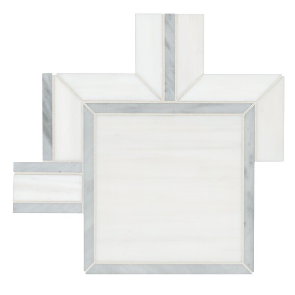 Msi Bianco Dolomite Alana 11 in. x 13 in. Polished Marble Mosaic Floor And Wall Tile, 10PK - ZOR-MD-0639