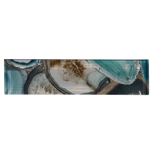 Andova Tiles ANDOVA TILES Myst 3" x 12" Glass Marble Look Subway Wall Tile, PK15 - ANDMYS249