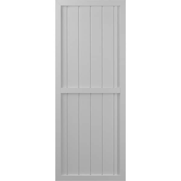 Ekena Millwork Americraft 6-Board Exterior Wood 2 Equal Panel Framed Board-n-Batten Shutters, ARW101BF621X74PRH - ARW101BF621X74PRH